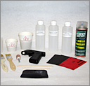 Solvents and accessories for bath ans shower repair